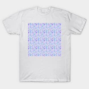 Hydrangea Flowers Watercolor Pattern on Neo Mint T-Shirt